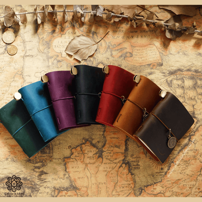 Sổ Da Bò Handmade Cao Cấp Mini Da Trơn - SO017 MyChapter Notebook