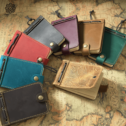 Sổ Tay Da Bò Handmade Cao Cấp Mini Khoá Bấm - SO018 MyChapter Notebook