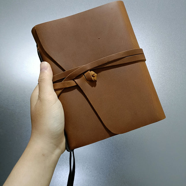 Sổ Da Bò Handmade Cao Cấp Dây Khóa - SO005 MyChapter Notebook