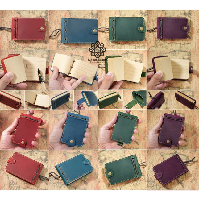 Sổ Tay Da Bò Handmade Cao Cấp Mini Khoá Bấm - SO018 MyChapter Notebook