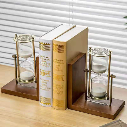 Chặn Sách Đồng Hồ Cát Gỗ