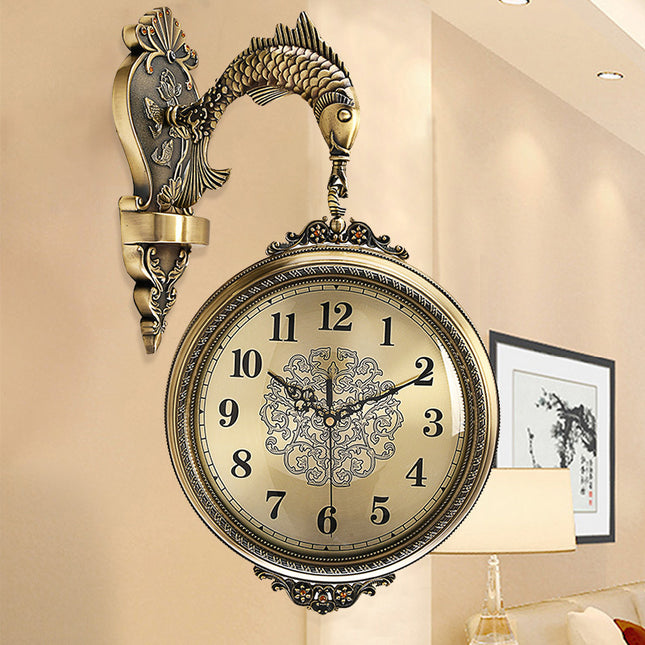 Đồng Hồ Treo Tường Hai Mặt Con Cá