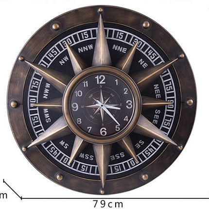 Đồng Hồ Treo Tường La Bàn Vintage