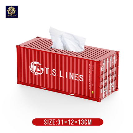 Hộp Khăn Giấy Container Đóng Mở Cửa 31cm