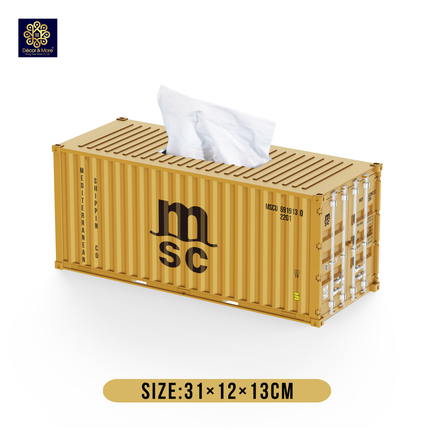 Hộp Khăn Giấy Container Đóng Mở Cửa 31cm