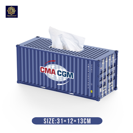 Hộp Khăn Giấy Container Đóng Mở Cửa 31cm