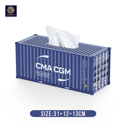 Hộp Khăn Giấy Container Đóng Mở Cửa 31cm
