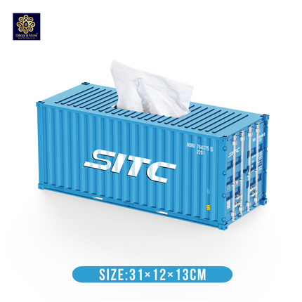 Hộp Khăn Giấy Container Đóng Mở Cửa 31cm