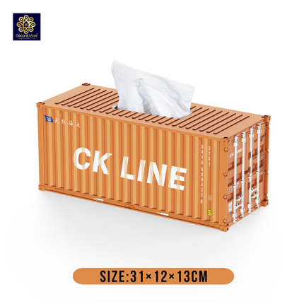 Hộp Khăn Giấy Container Đóng Mở Cửa 31cm