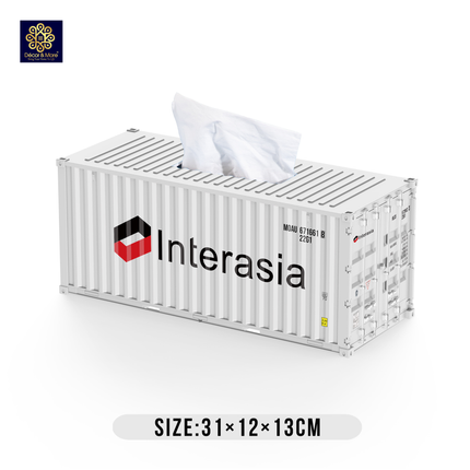 Hộp Khăn Giấy Container Đóng Mở Cửa 31cm