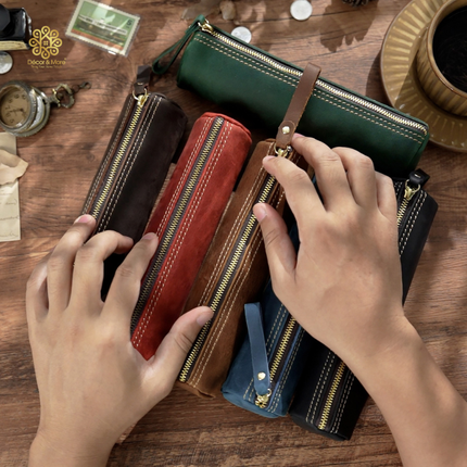 Hộp Bút Da Thủ Công Cao Cấp