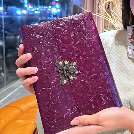 Sổ Nhật Ký Da Bò Handmade Cao Cấp Khoá Cánh Bướm – SO001 MyChapter Notebook