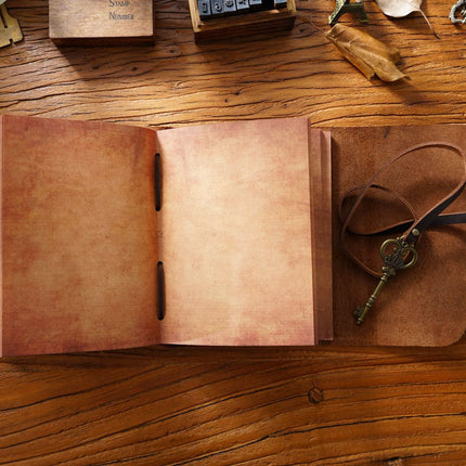 Sổ Da Bò Handmade Cao Cấp Dây Móc Chìa Khóa - SO013 MyChapter Notebook