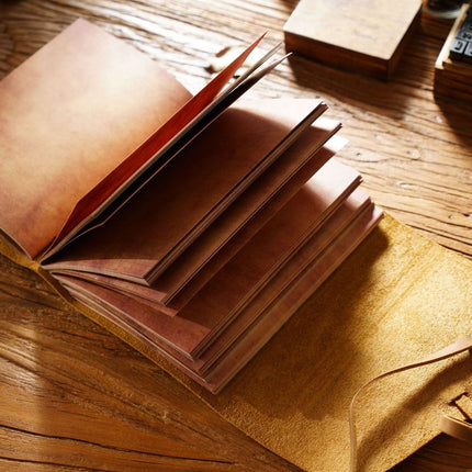 Sổ Da Bò Handmade Cao Cấp Dây Móc Chìa Khóa - SO013 MyChapter Notebook