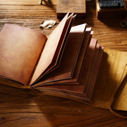Sổ Da Bò Handmade Cao Cấp Dây Móc Chìa Khóa - SO013 MyChapter Notebook