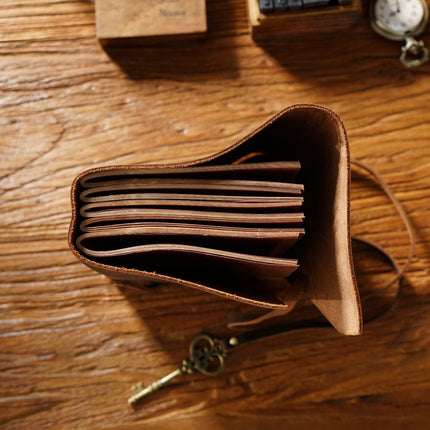 Sổ Da Bò Handmade Cao Cấp Dây Móc Chìa Khóa - SO013 MyChapter Notebook