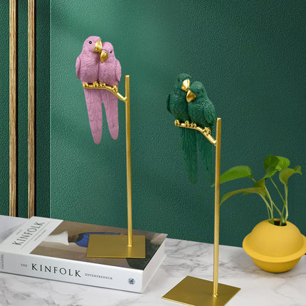Tượng Vẹt Đôi Nghệ Thuật – Decor Phong Cách Bắc Âu