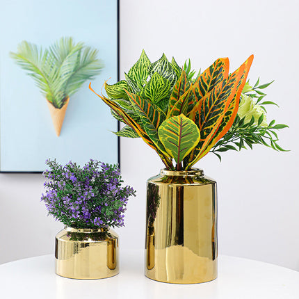 Lọ Hoa Gốm Vàng Kim Bắc Âu Décor Luxury