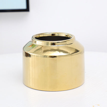 Lọ Hoa Gốm Vàng Kim Bắc Âu Décor Luxury