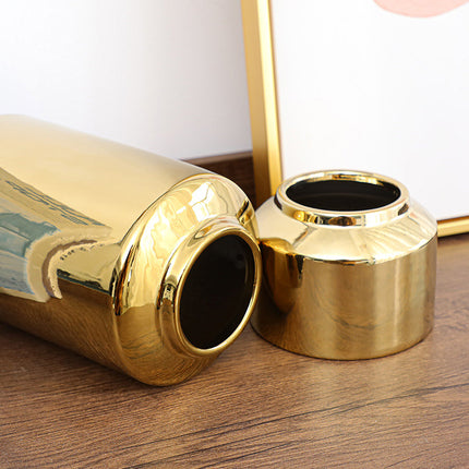 Lọ Hoa Gốm Vàng Kim Bắc Âu Décor Luxury