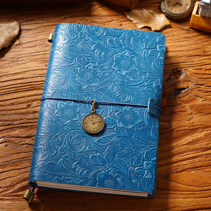 Sổ Tay Da Bò Handmade Cao Cấp - Notebook Khoá Dây Hoa Văn - SO024 MyChapter Notebook