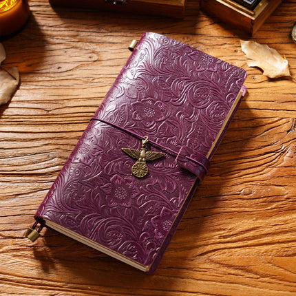 Sổ Tay Da Bò Handmade Cao Cấp - Notebook Khoá Dây Hoa Văn - SO024 MyChapter Notebook