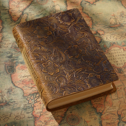 Sổ Da Bò Đứng Và Ngang - Trơn Và Hoa Văn - SO002 MyChapter Notebook