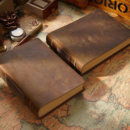 Sổ Da Bò Đứng Và Ngang - Trơn Và Hoa Văn - SO002 MyChapter Notebook