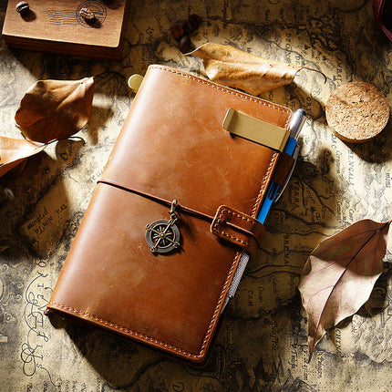 Sổ Tay Da Bò Thủ Công Cao Cấp Notebook Khoá Dây - SO016 MyChapter Notebook