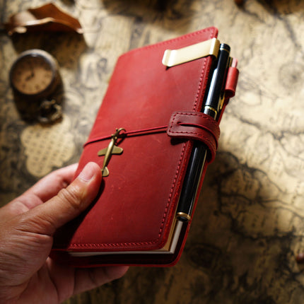 Sổ Tay Da Bò Thủ Công Cao Cấp Notebook Khoá Dây - SO016 MyChapter Notebook