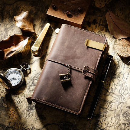 Sổ Tay Da Bò Thủ Công Cao Cấp Notebook Khoá Dây - SO016 MyChapter Notebook