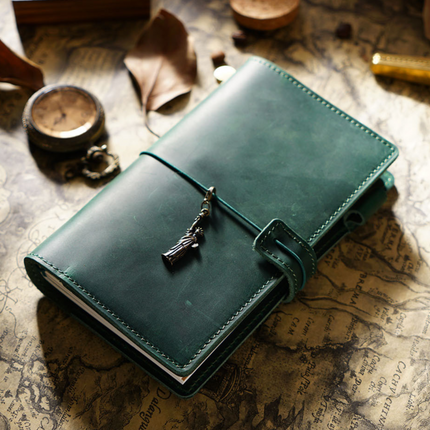 Sổ Tay Da Bò Thủ Công Cao Cấp Notebook Khoá Dây - SO016 MyChapter Notebook