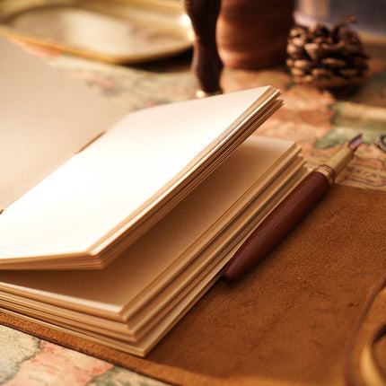 Sổ Tay Da Bò Handmade Cao Cấp  - Khóa Dây - SO003 MyChapter Notebook