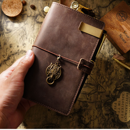 Sổ Tay Da Bò Thủ Công Cao Cấp Notebook Khoá Dây - SO016 MyChapter Notebook