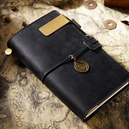 Sổ Tay Da Bò Thủ Công Cao Cấp Notebook Khoá Dây - SO016 MyChapter Notebook