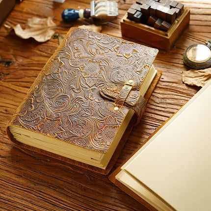 Sổ Da Bò Handmade Cao Cấp Khóa Cài - SO012 MyChapter Notebook