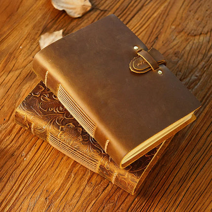 Sổ Da Bò Handmade Cao Cấp Khóa Cài - SO012 MyChapter Notebook