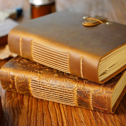 Sổ Da Bò Handmade Cao Cấp Khóa Cài - SO012 MyChapter Notebook