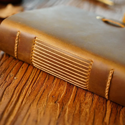 Sổ Da Bò Handmade Cao Cấp Khóa Cài - SO012 MyChapter Notebook