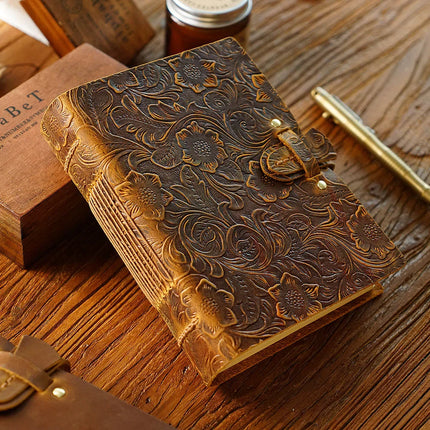 Sổ Da Bò Handmade Cao Cấp Khóa Cài - SO012 MyChapter Notebook