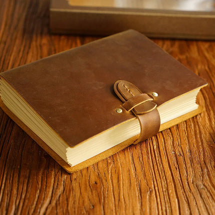 Sổ Da Bò Handmade Cao Cấp Khóa Cài - SO012 MyChapter Notebook