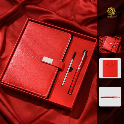 Hộp Quà Tặng Doanh Nghiệp Sổ Da Và Bút Viết - QTSO009