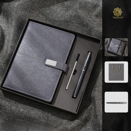 Hộp Quà Tặng Doanh Nghiệp Sổ Da Và Bút Viết - QTSO009