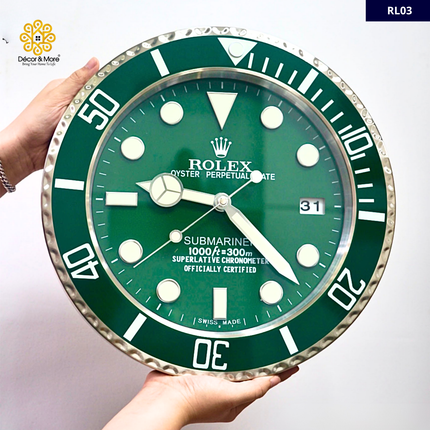 Đồng Hồ Treo Tường RL – Submariner Green - RL03