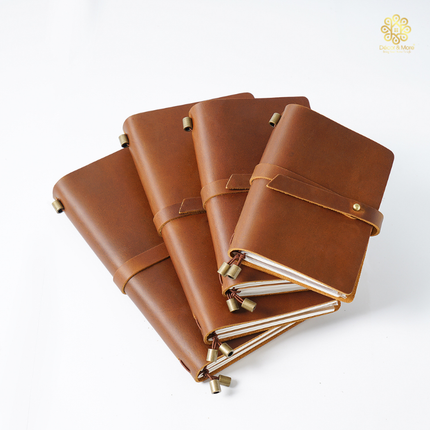 Sổ Da Bò Hanmade Cao Cấp Khoá Dây Da - SO031