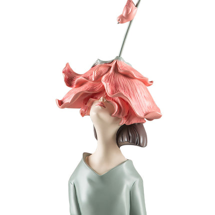 Tượng Cô Gái & Bông Hoa Décor