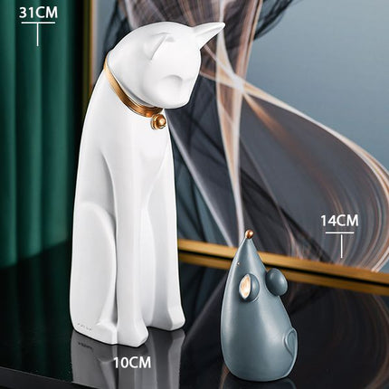 Tượng Trừu Tượng Mèo & Chuột