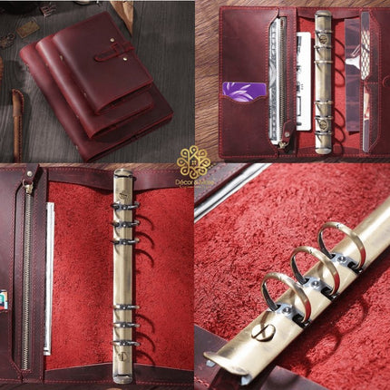 Sổ Da Bò Handmade Cao Cấp Khóa Cài Thay Lõi - SO021 MyChapter Notebook