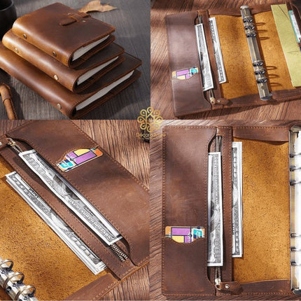 Sổ Da Bò Handmade Cao Cấp Khóa Cài Thay Lõi - SO021 MyChapter Notebook