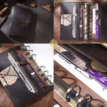 Sổ Da Bò Handmade Cao Cấp Khóa Cài Thay Lõi - SO021 MyChapter Notebook